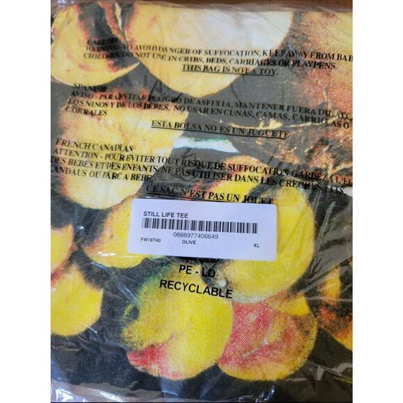 Vtg Y2k Supreme Still Life Tee Olive Extra Large New DS FW18 In Hand Escher - Picture 3 of 3